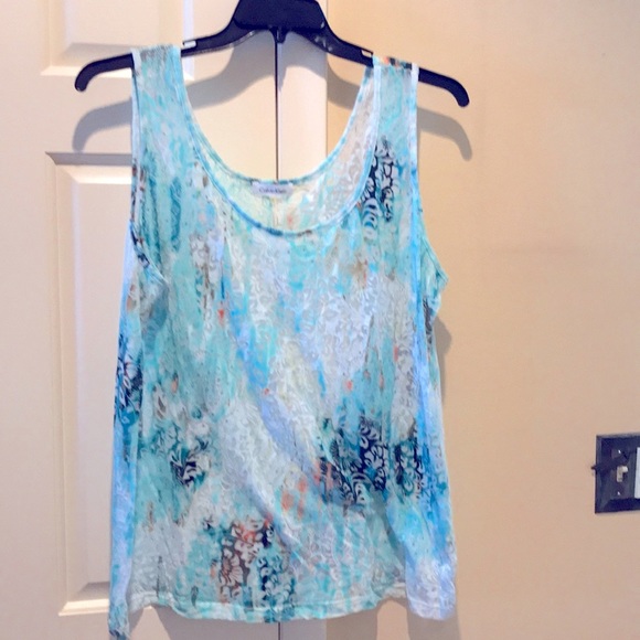 Calvin Klein embellished tank top & jacket 1X - Picture 2 of 3